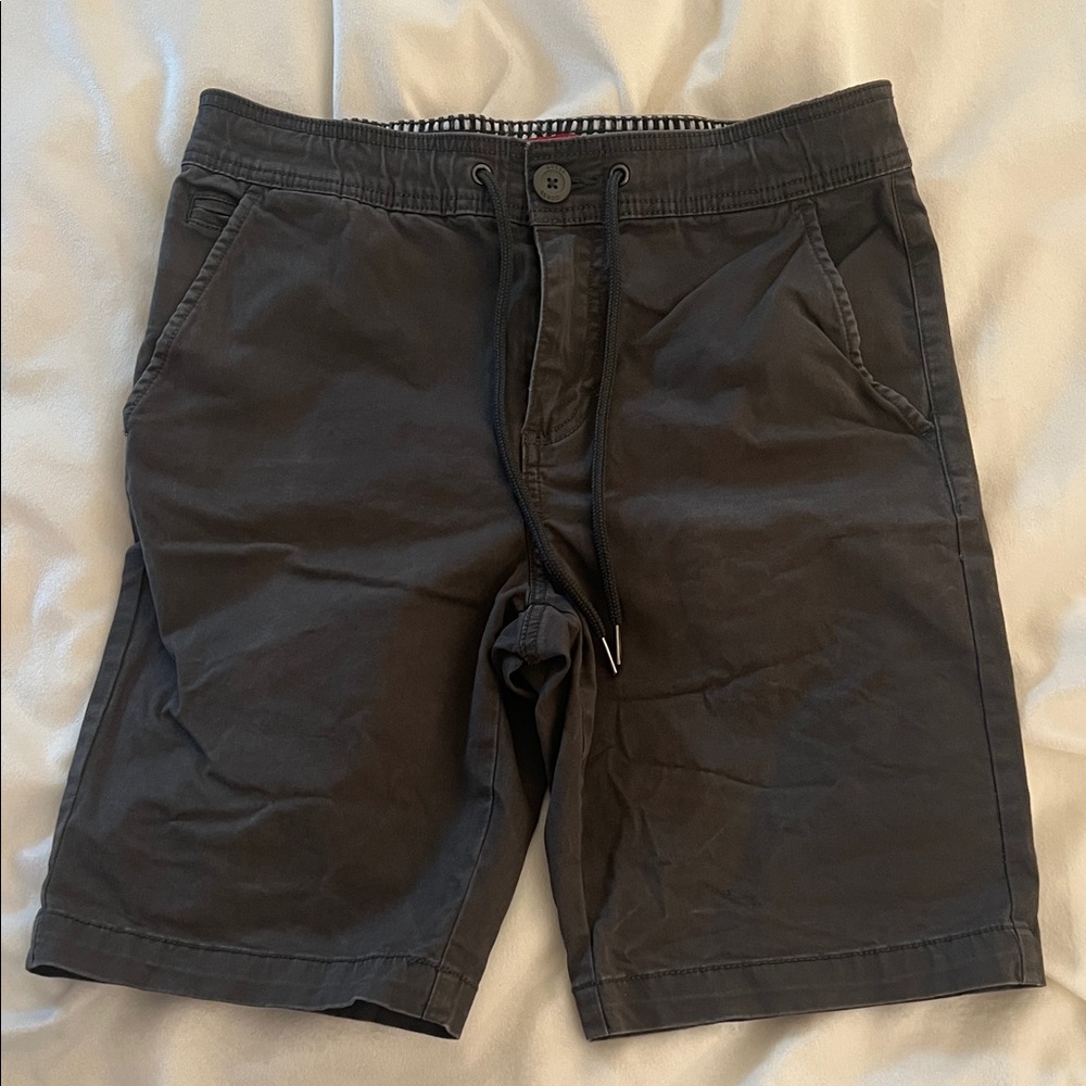 Guess Men's Dark Gray Flat Front Shorts
